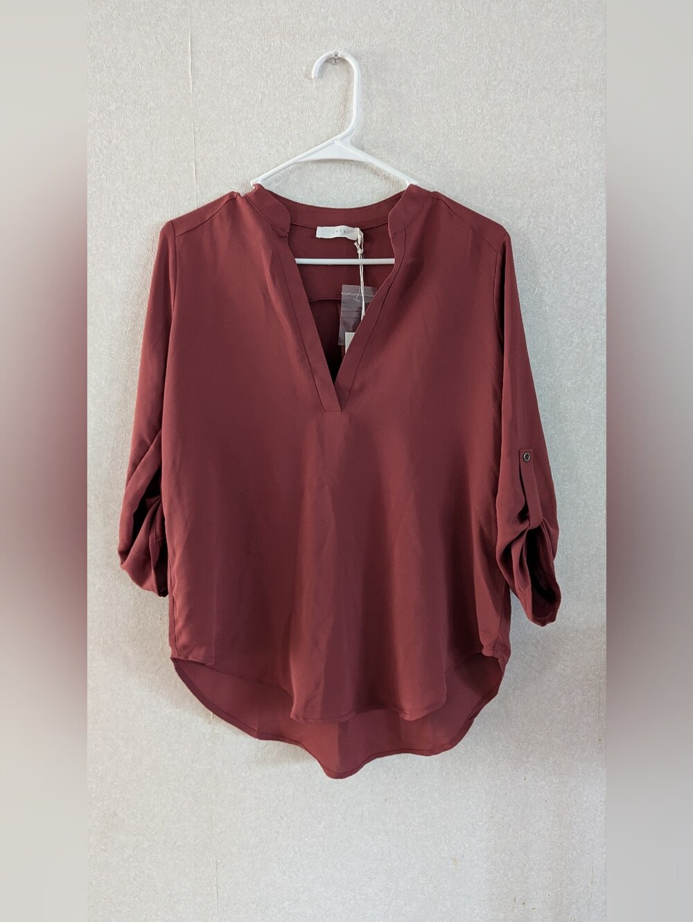 Lush Lightweight Quarter Sleeve Blouse